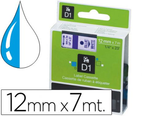 Fita dymo 1000 azul-branco. 12mm x 7mt d1 , Dymo , 18605 , 5411313450140